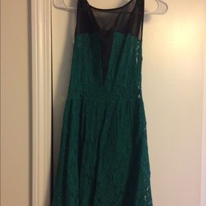 Green lace dress